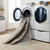 camel traditional rug in a washing machine
