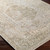 camel traditional rug closeup corner on wood floor