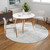 grey abstract rug in a room with matching decor