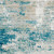teal abstract rug closeup detail