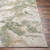 green abstract rug closeup corner on wood floor