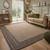 brown beige rug in a living room with matching decor