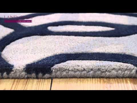 Wire Blue Matrix Rug