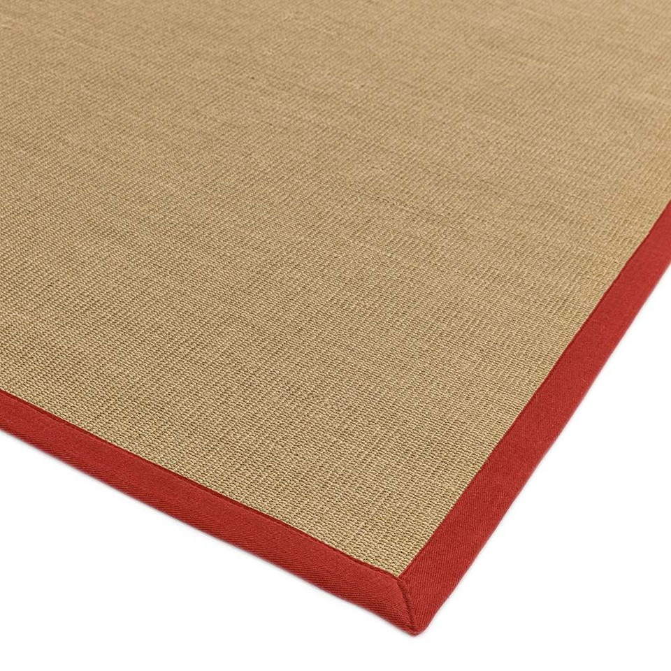 Sisal Rug Red Border