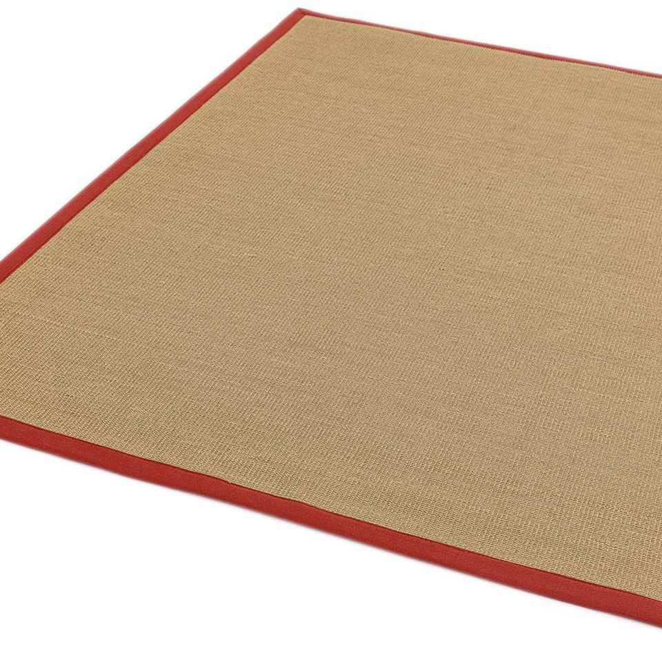 Sisal Rug Red Border
