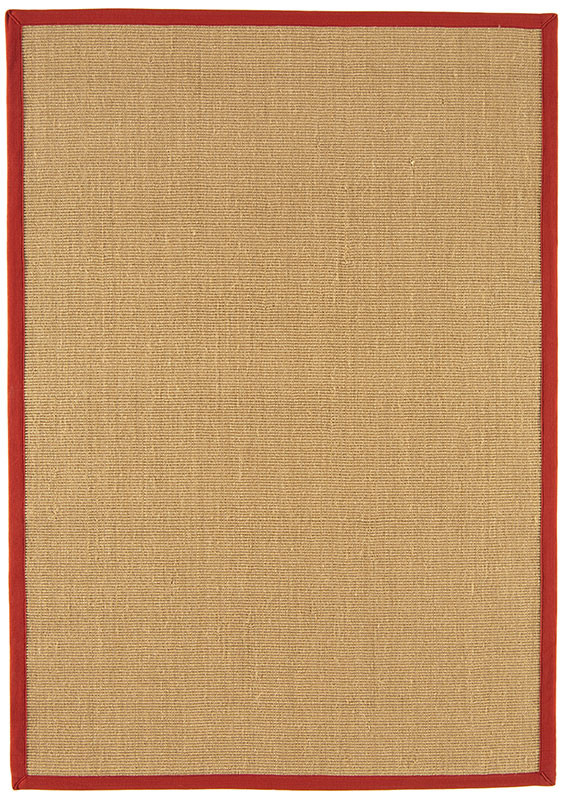 Sisal Rug Red Border