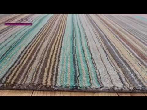 Pimlico Fine Stripe Rug Green Runner