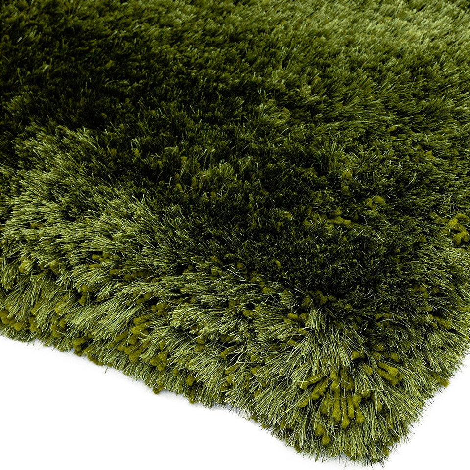 Ultra Thick Plush Shaggy Rug Green