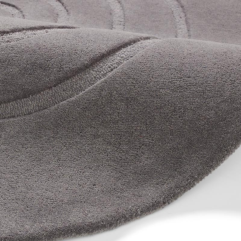 Spiral Grey Circle Rug