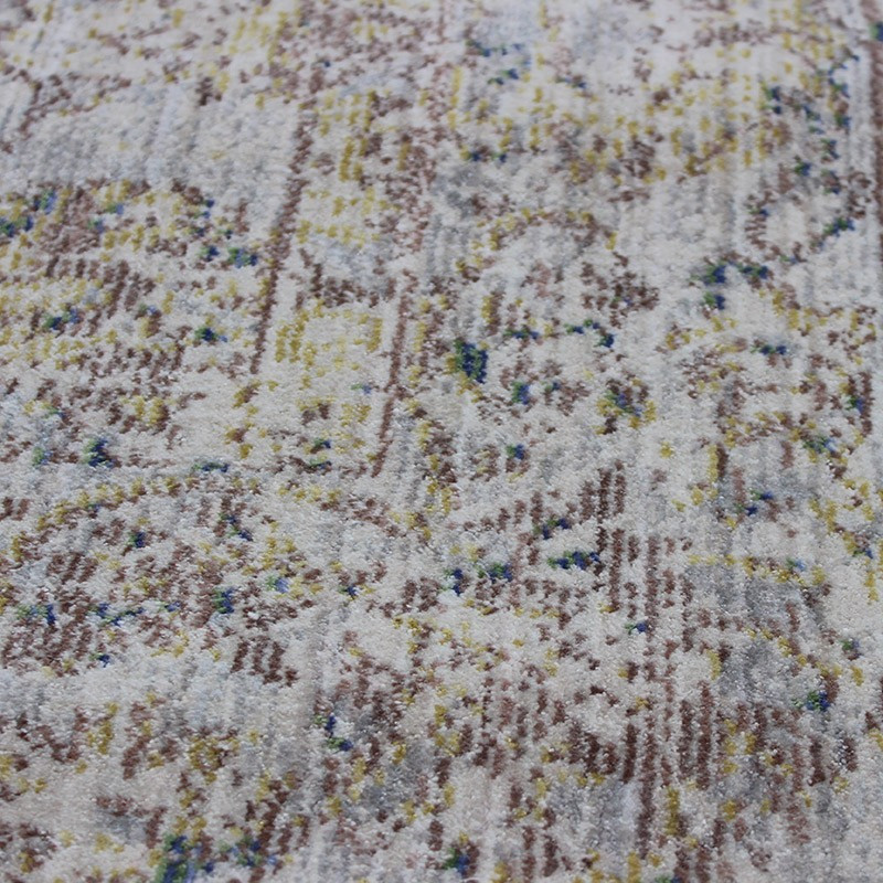 Grey Brown Yellow VE08 Faded Rug 240x330cm