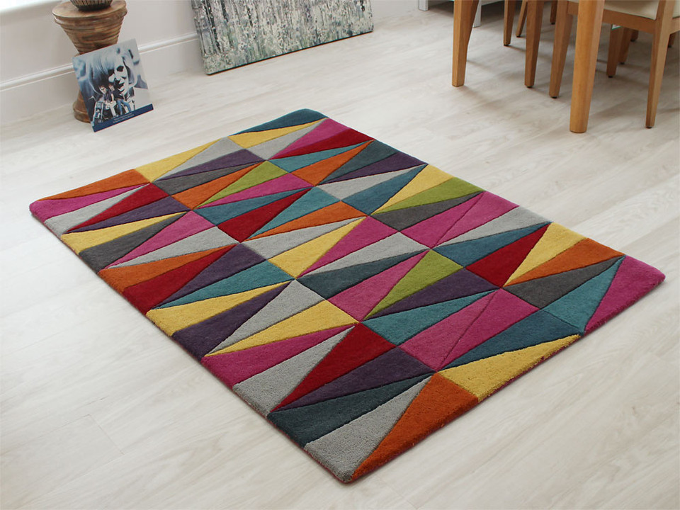 Funk Triangles Rug Multi Colour