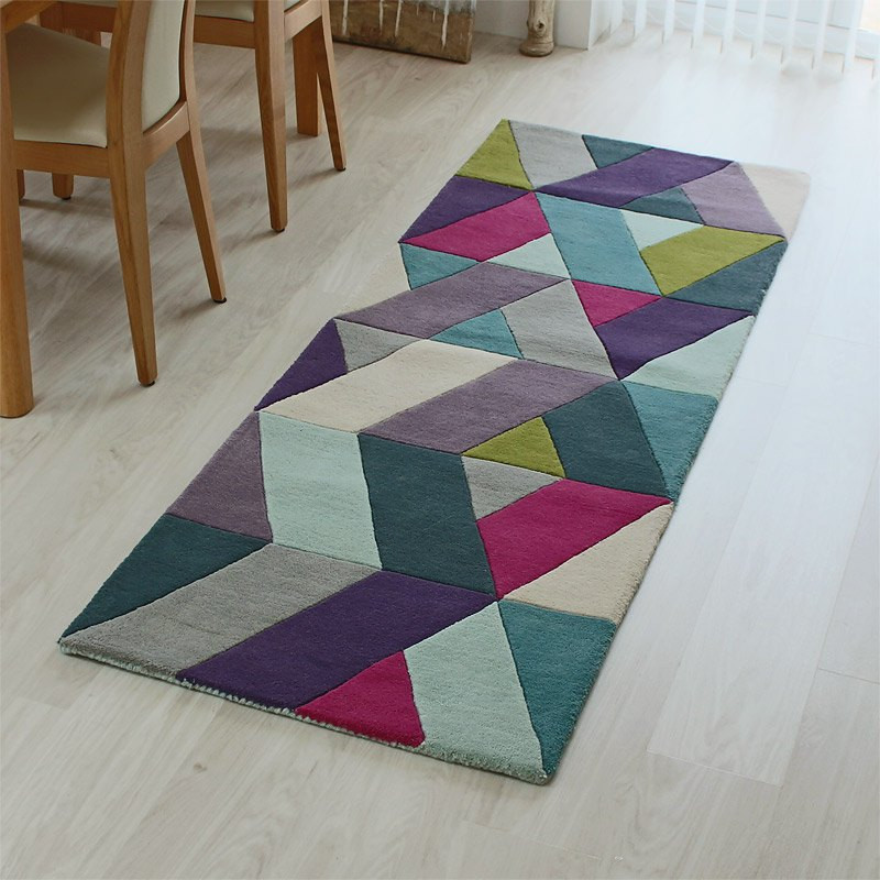 Funky Chevron Blue Green Rugs