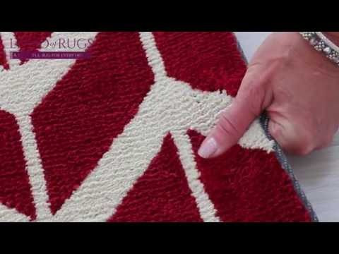 Arlo Chevron Rug Red