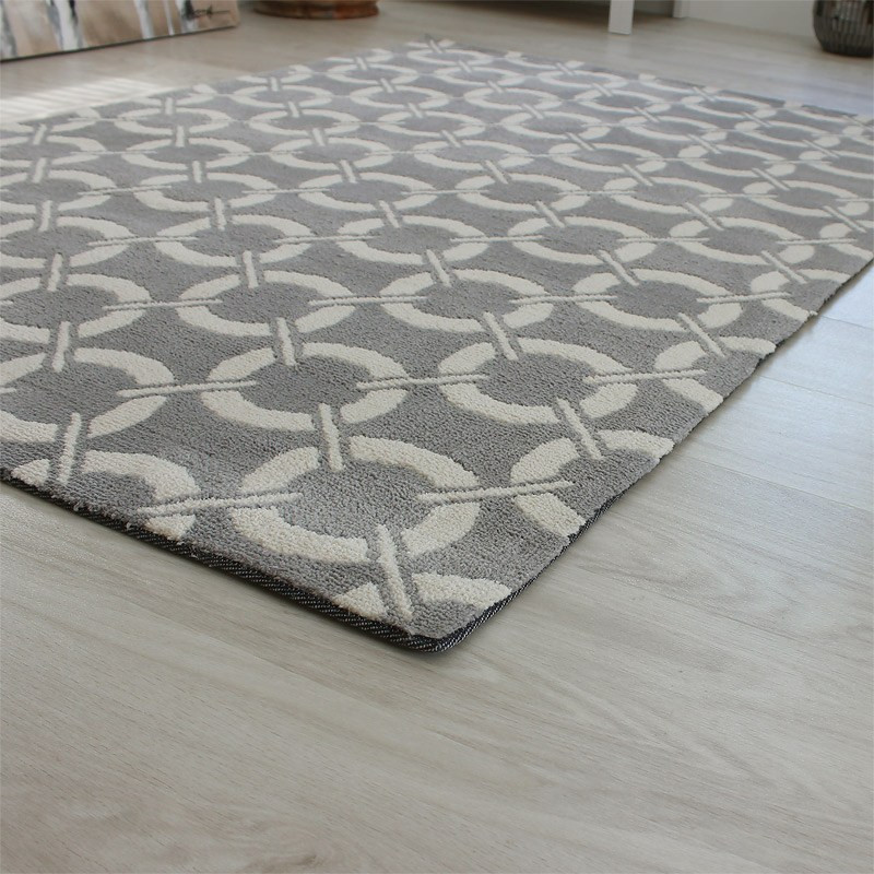 Arlo Buckle Rug Ivory Grey