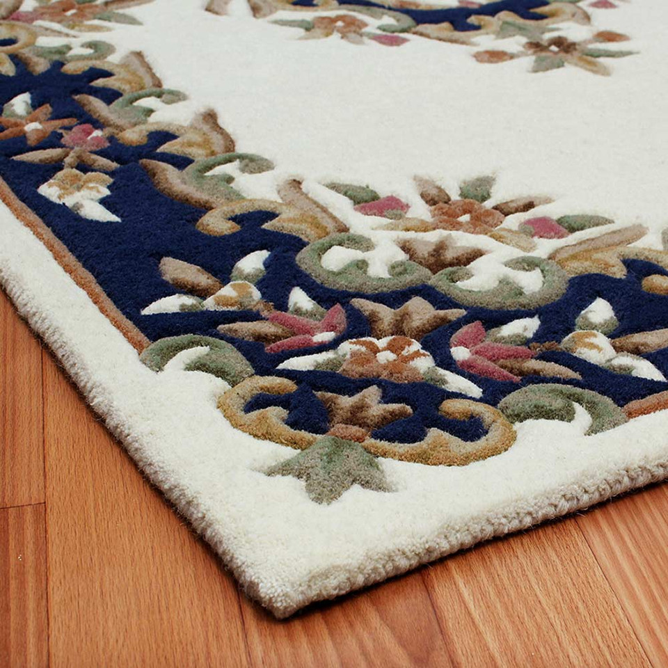 Royal Aubusson Rug Cream Blue