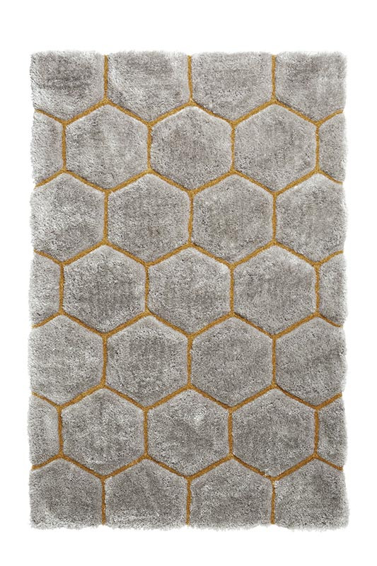 Noble House NH30782 Grey Yellow Rug