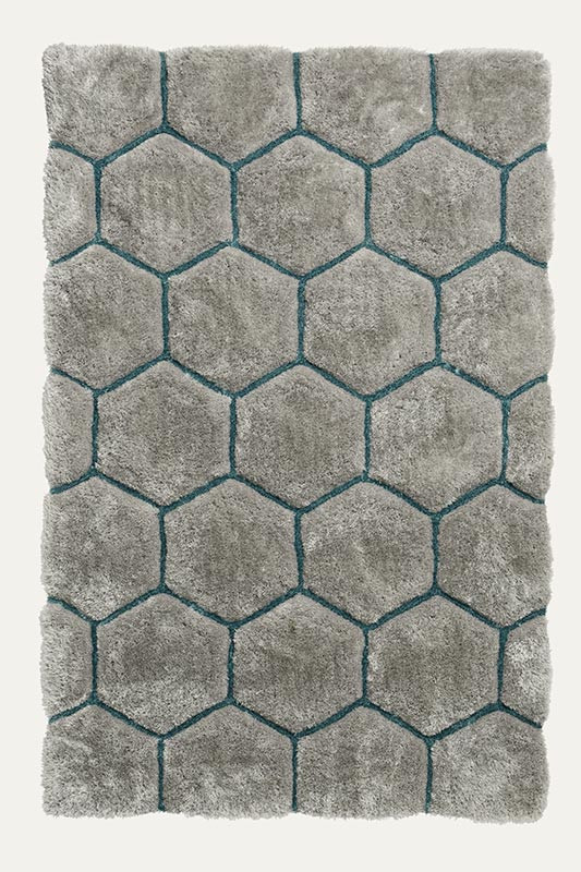 Noble House NH30782 Grey Blue Rug