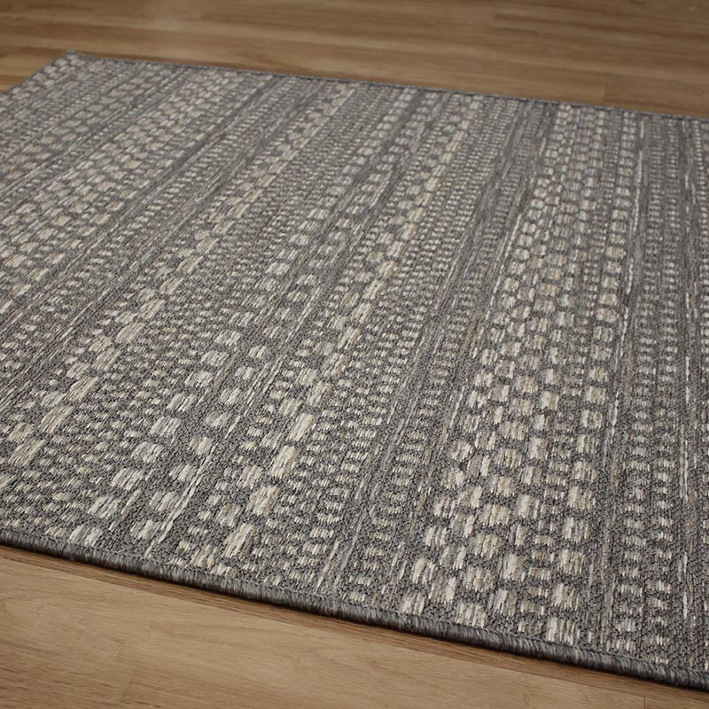 Flatweave Brighton Outdoor Rug Grey Cream