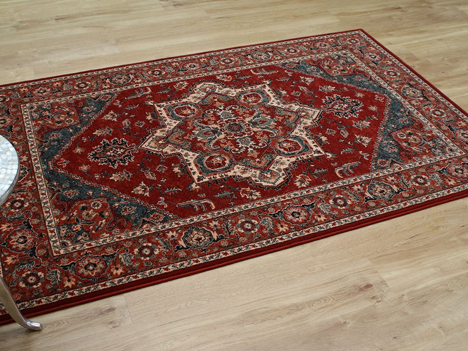 Kashqai Wool Rug 4354 Rust Grey