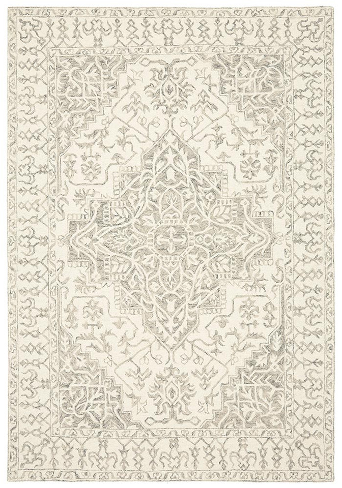 Bronte Traditional Indian Rug Smoke