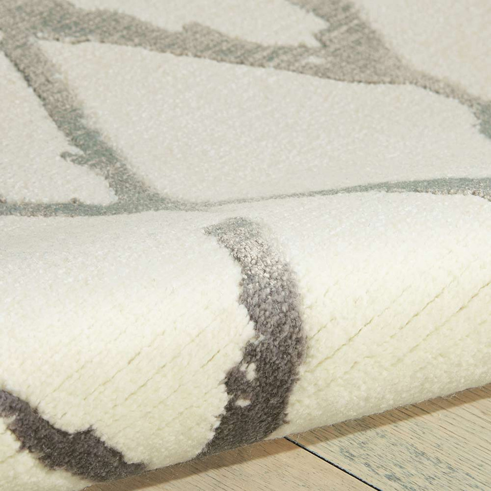 Ivory Grey Twilight Rug Diamonds TWI15