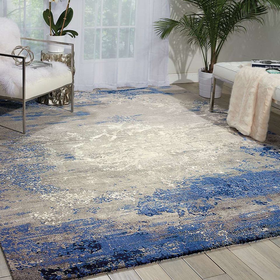 Blue Grey Twilight Rug Windswept Sky TWI22