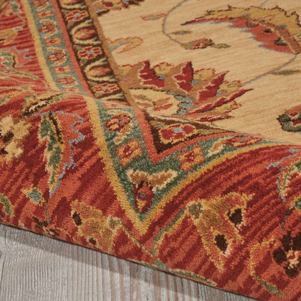 Living Treasures Rug Beige Red LI04