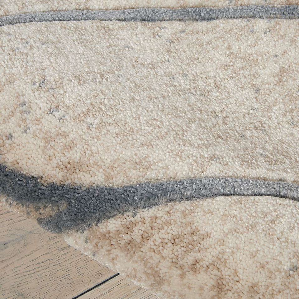 Leaf Design Maxell Rug MAE04 Beige