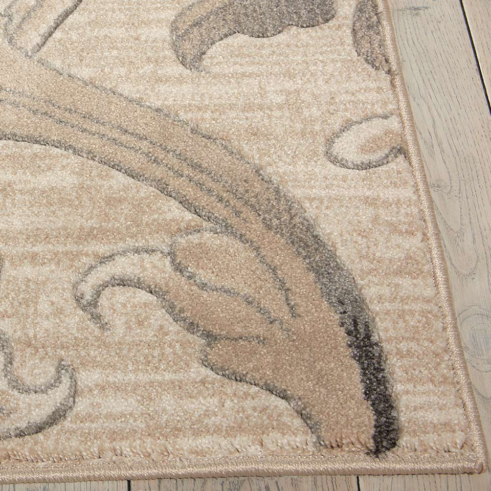 Vine Leaf Design Maxell Rug MAE05 Mocha