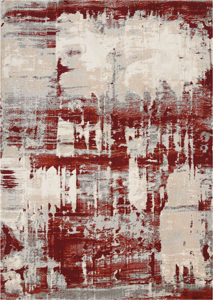 Abstract Maxell Rug MAE14 Red
