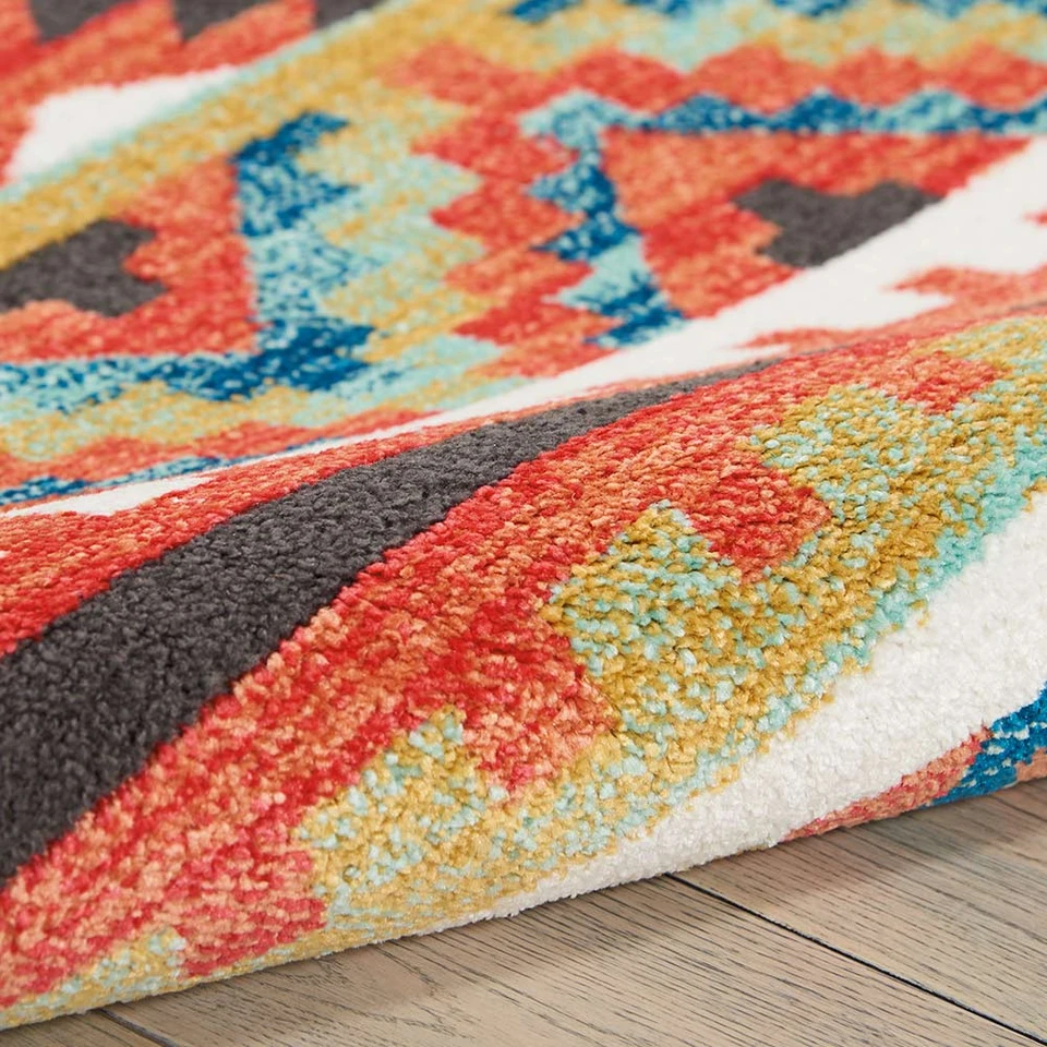 Navajo tribal fringe rug Orange NAV04