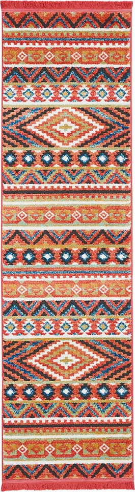 Navajo tribal fringe rug Orange NAV04