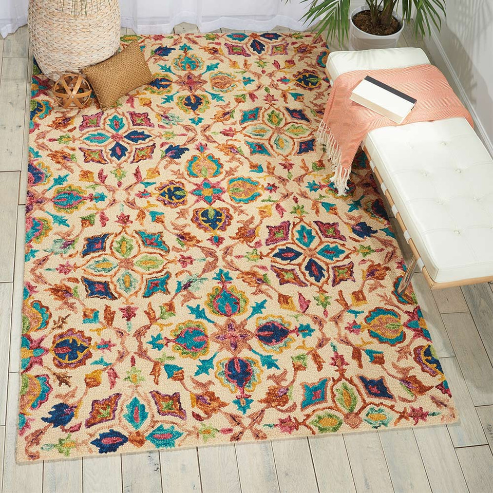 Vibrant Wool rug Ivory VIB08
