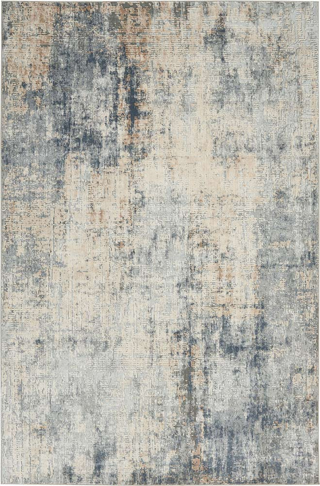 Rustic Textures RUS01 Grey Beige Abstract Rug
