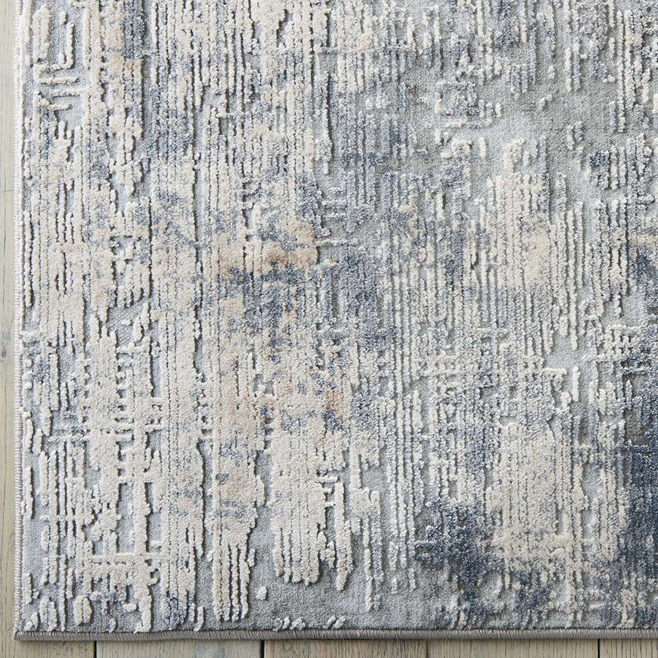 Rustic Textures RUS01 Grey Beige Abstract Rug
