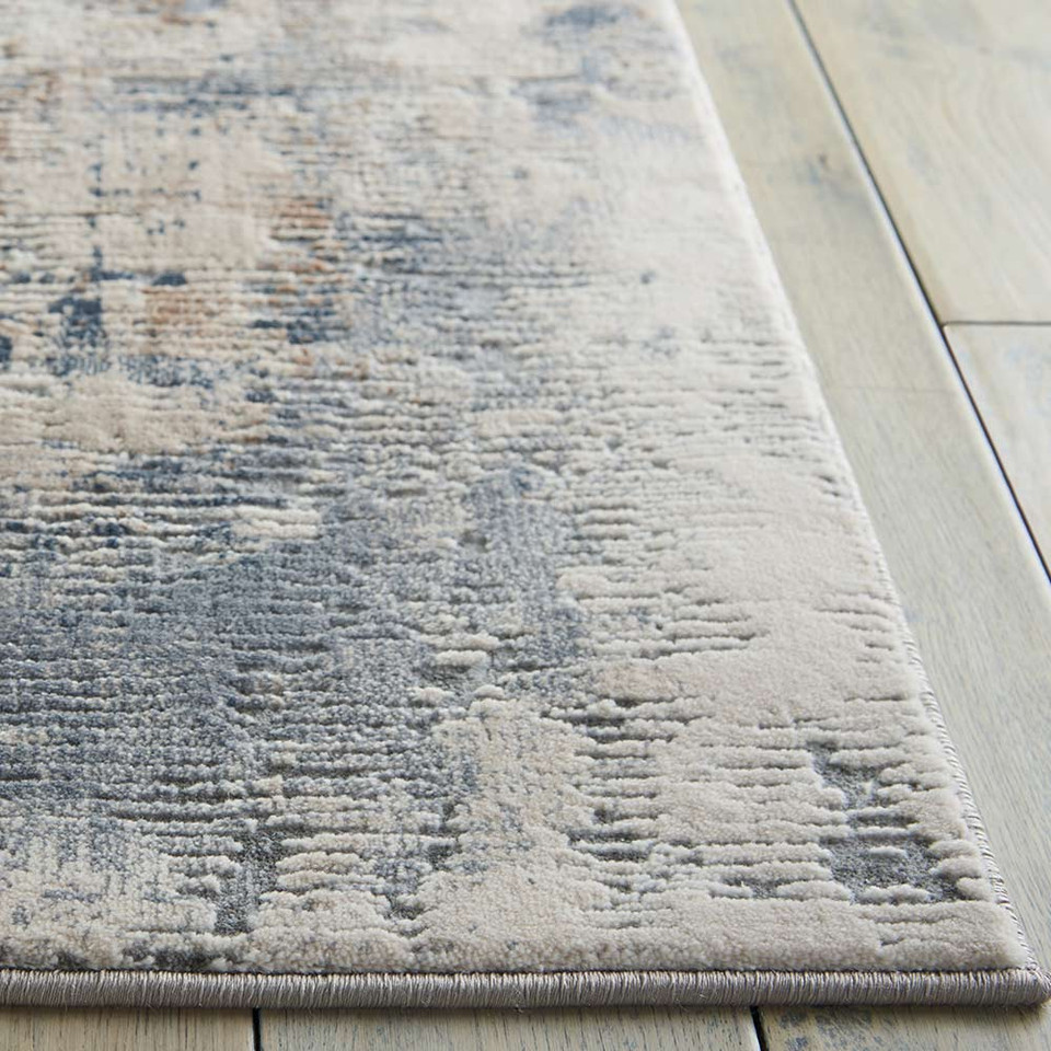 Rustic Textures RUS05 Beige Grey Abstract Rug