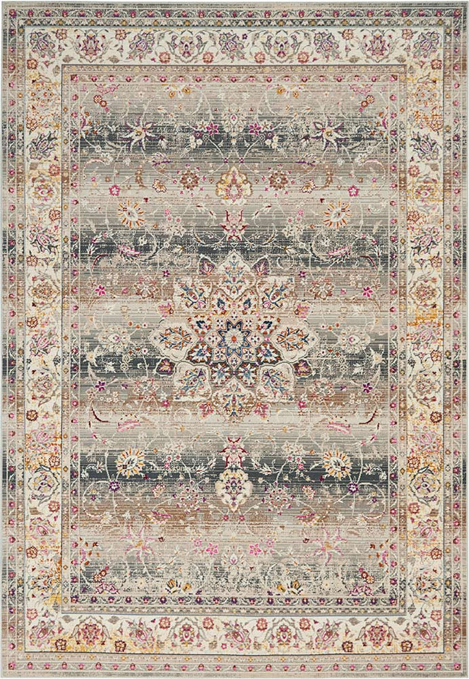 Grey Vintage Kashan Rug VKA01