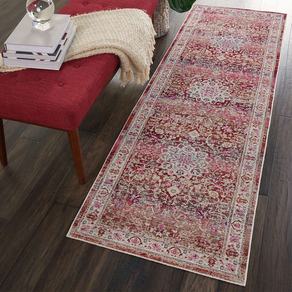 Red Vintage Kashan Rug VKA01