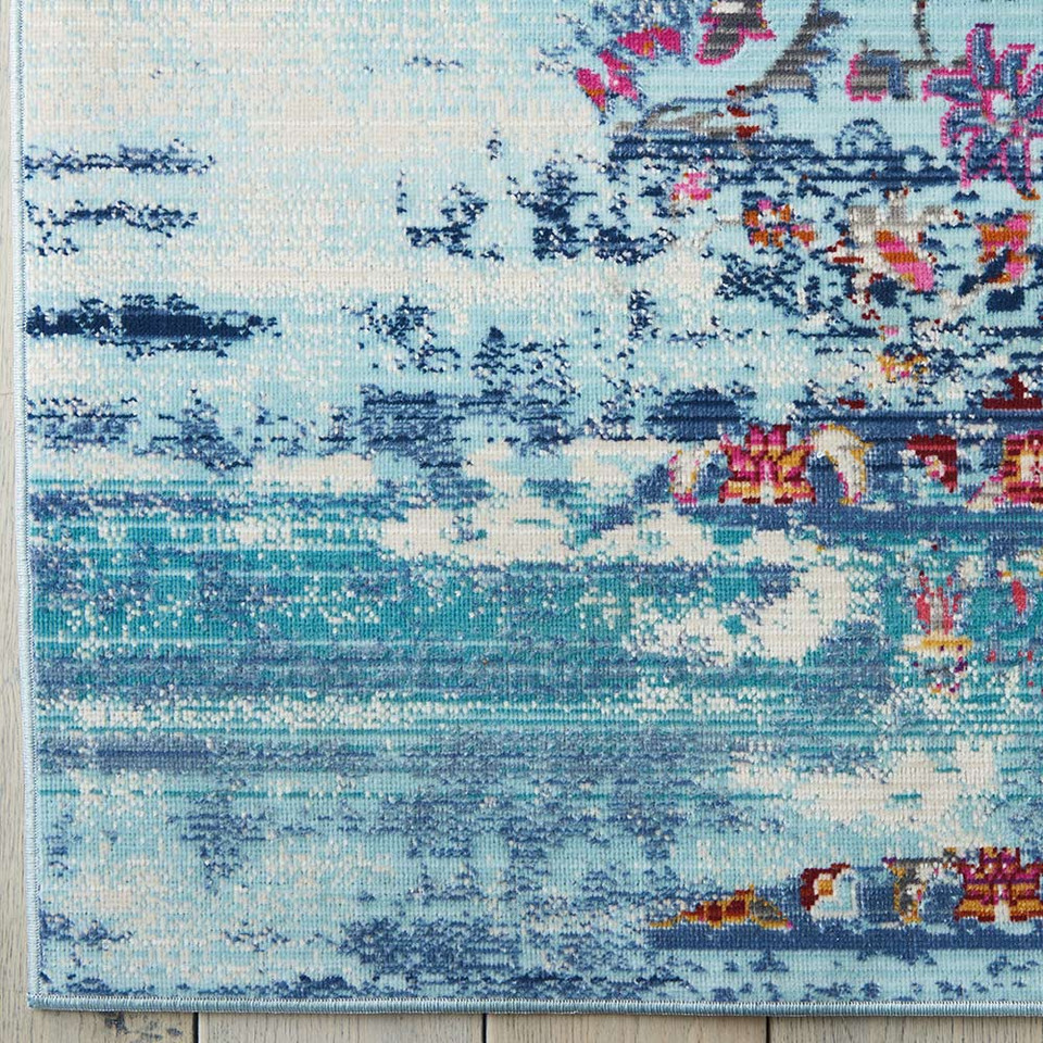Blue Vintage Kashan Rug VKA02