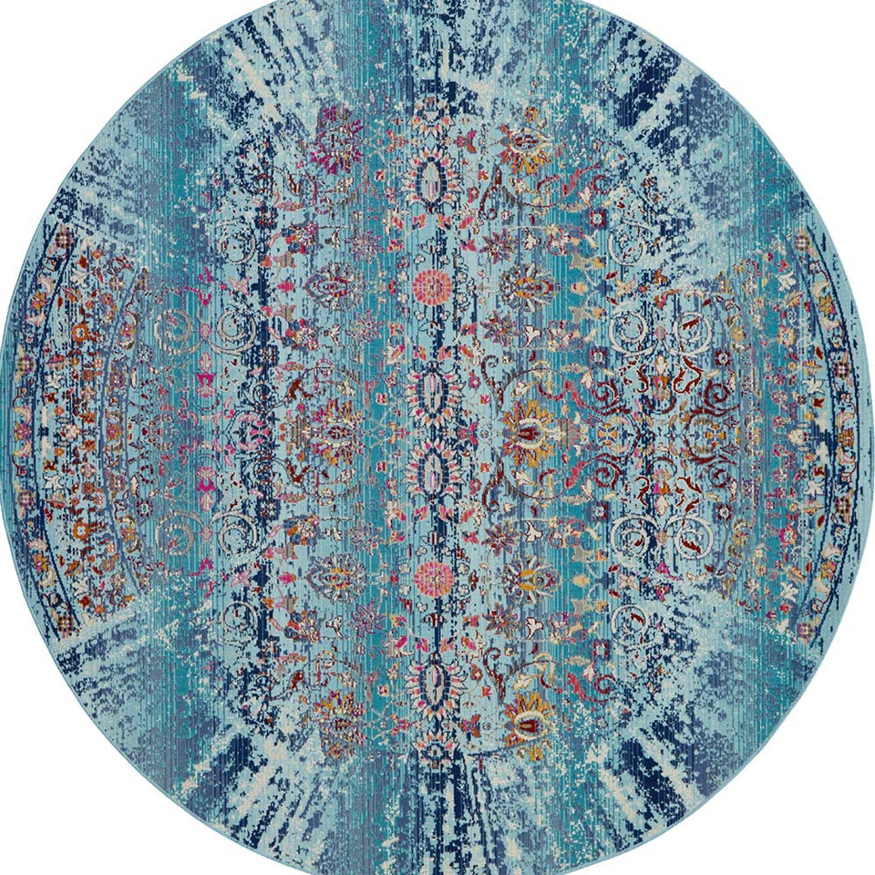 Blue Vintage Kashan Rug VKA02