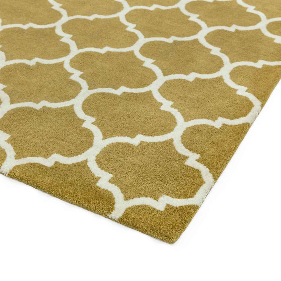 Albany Rug Ogee Ochre Wool