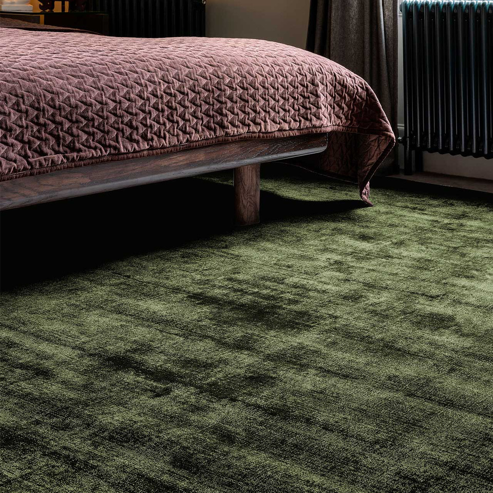 Blade Rug Green Colour Handwoven