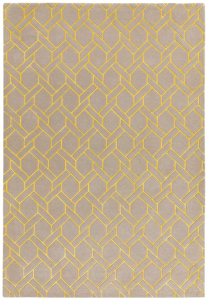 Nexus Rug Fine Lines Silver Yellow