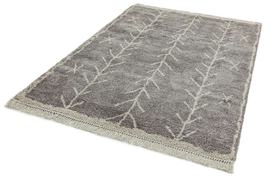 Rocco Steel Shaggy Tassels Rug RC11