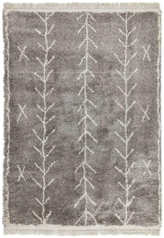 Rocco Steel Shaggy Tassels Rug RC11
