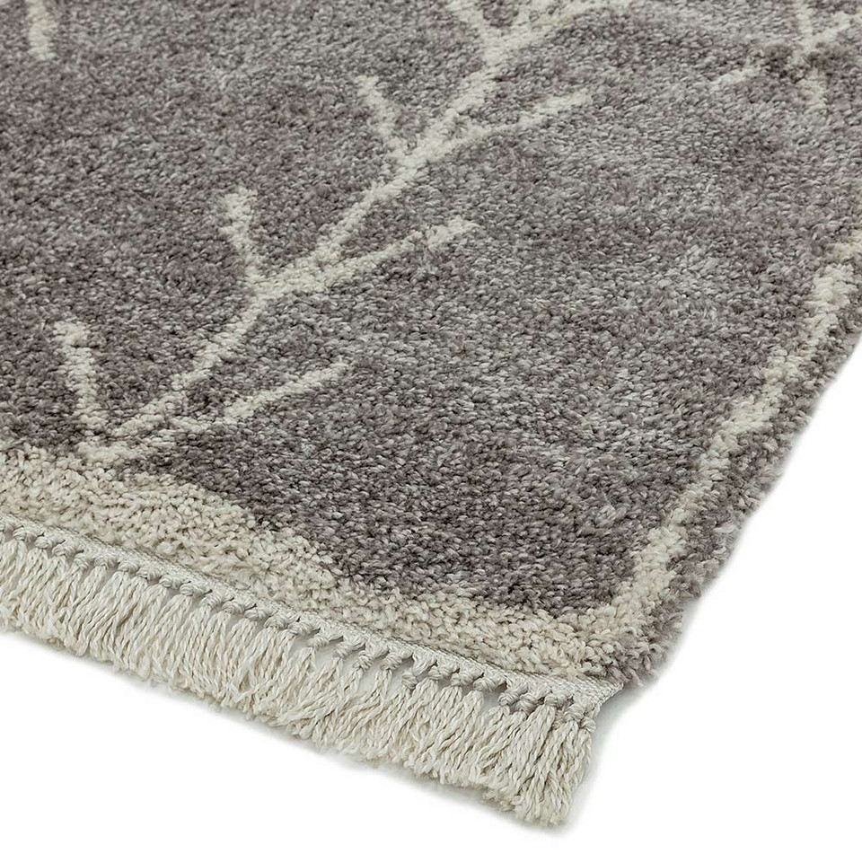 Rocco Steel Shaggy Tassels Rug RC11