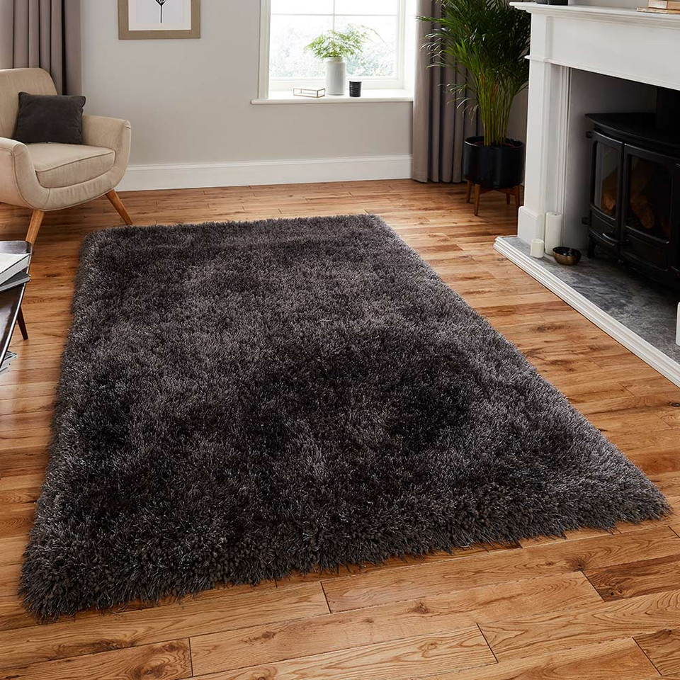 Montana Shaggy Rug Dark Grey