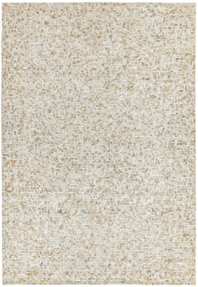 Elona Mosaic Cowhide Rug Silver