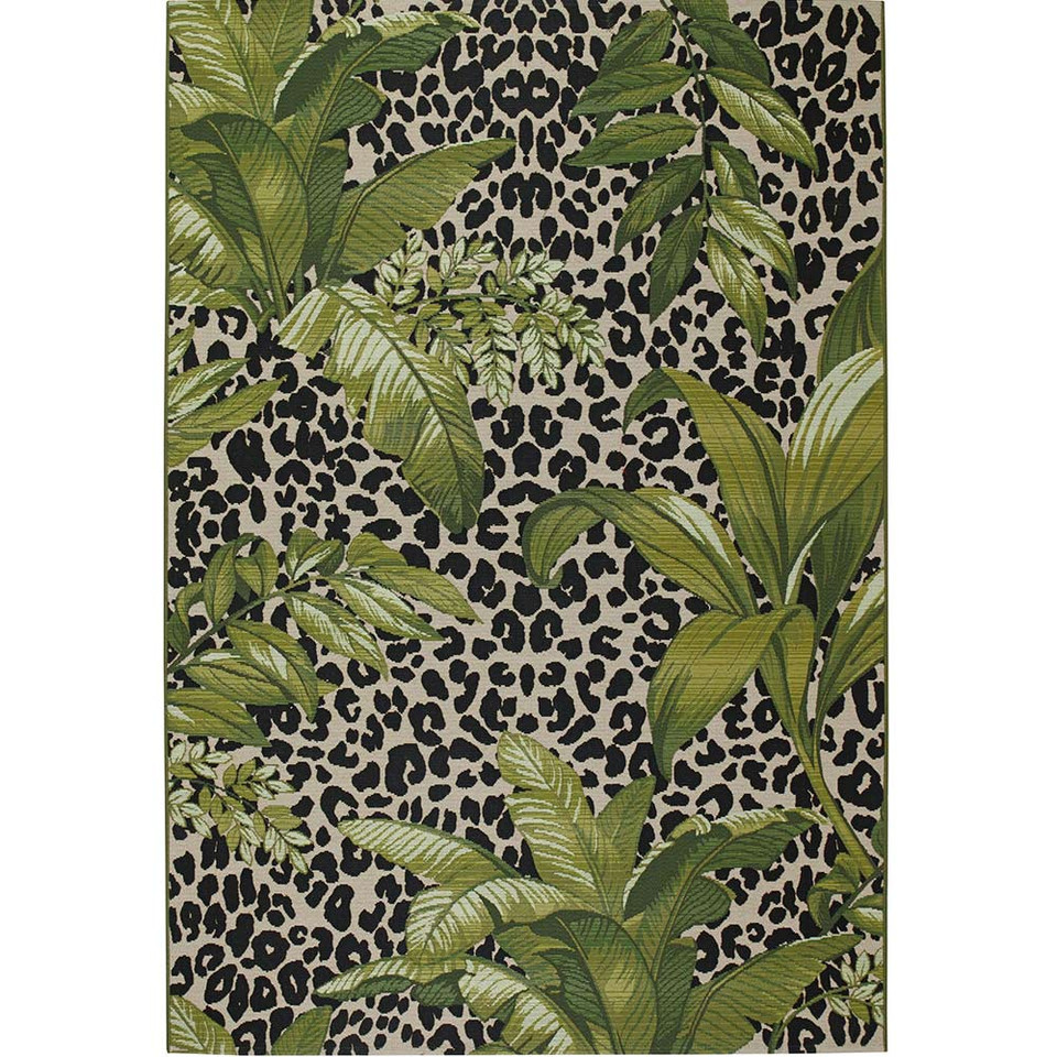 Outdoor Tropicana 823K Leopard Print Pattern Garden Rug