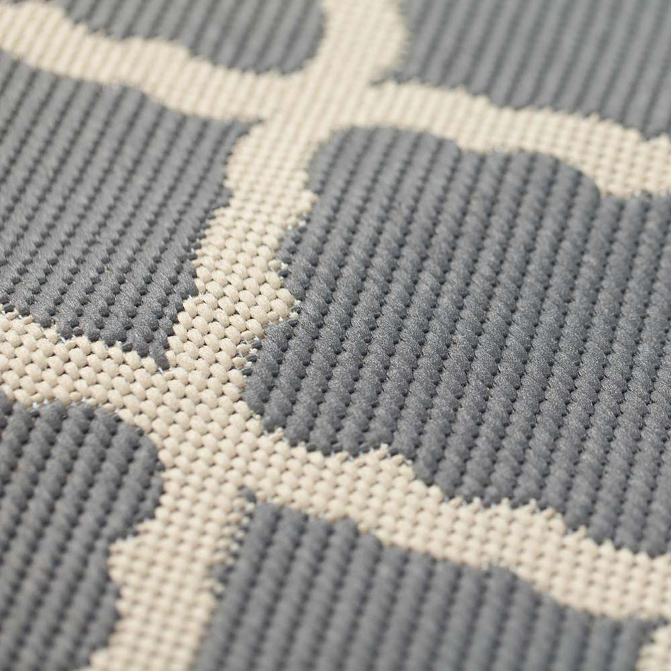 Padua Beige Anthracite Traditional Patterned Garden Rug
